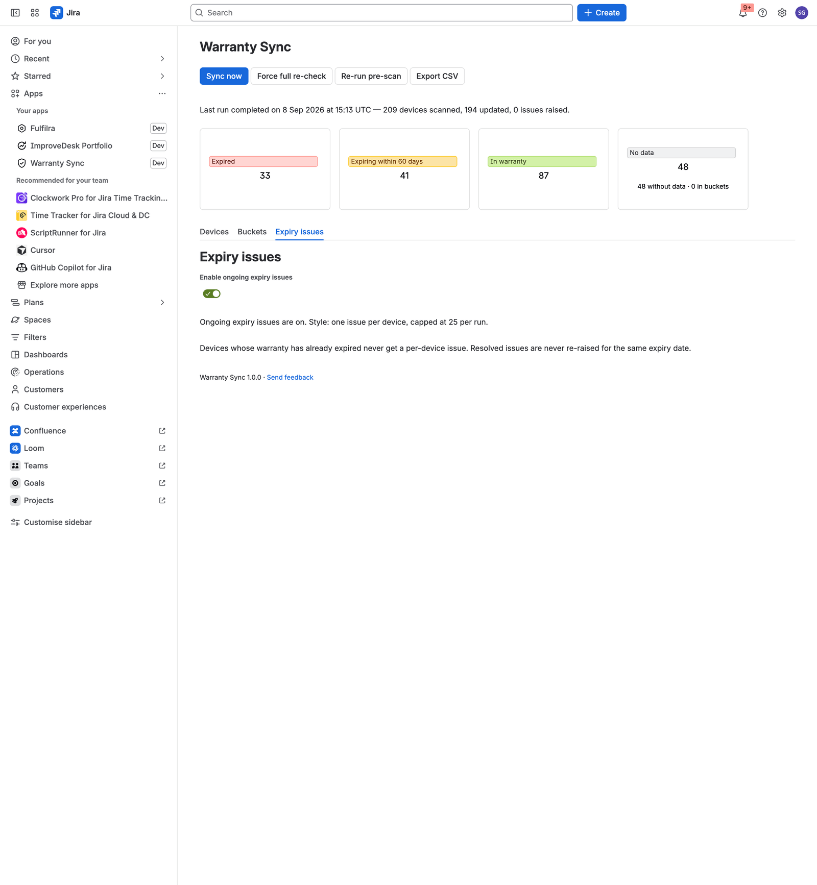 Expiry issues, switched on